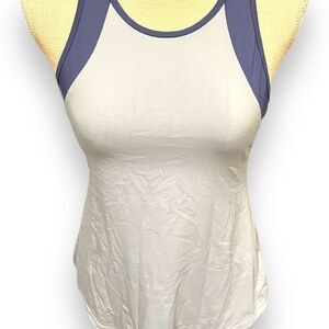 Lija | EUC Women’s Performance Exercise Tank in contrasting blues size Small